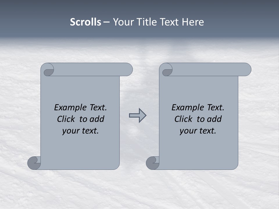 Snowboarder's Shadow PowerPoint Template
