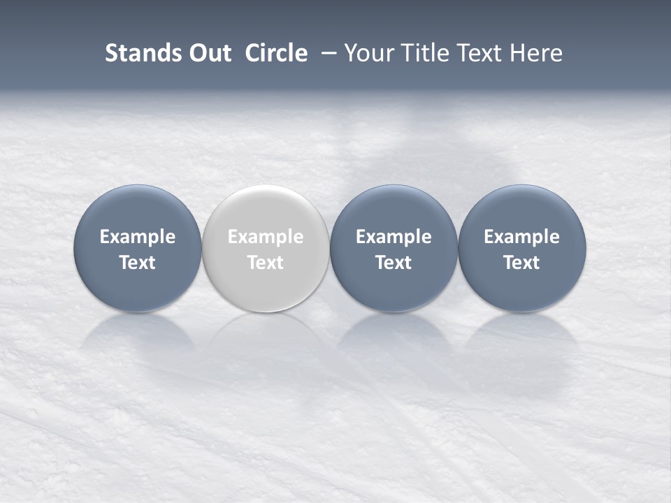 Snowboarder's Shadow PowerPoint Template