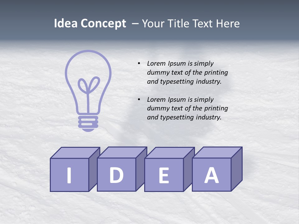 Snowboarder's Shadow PowerPoint Template