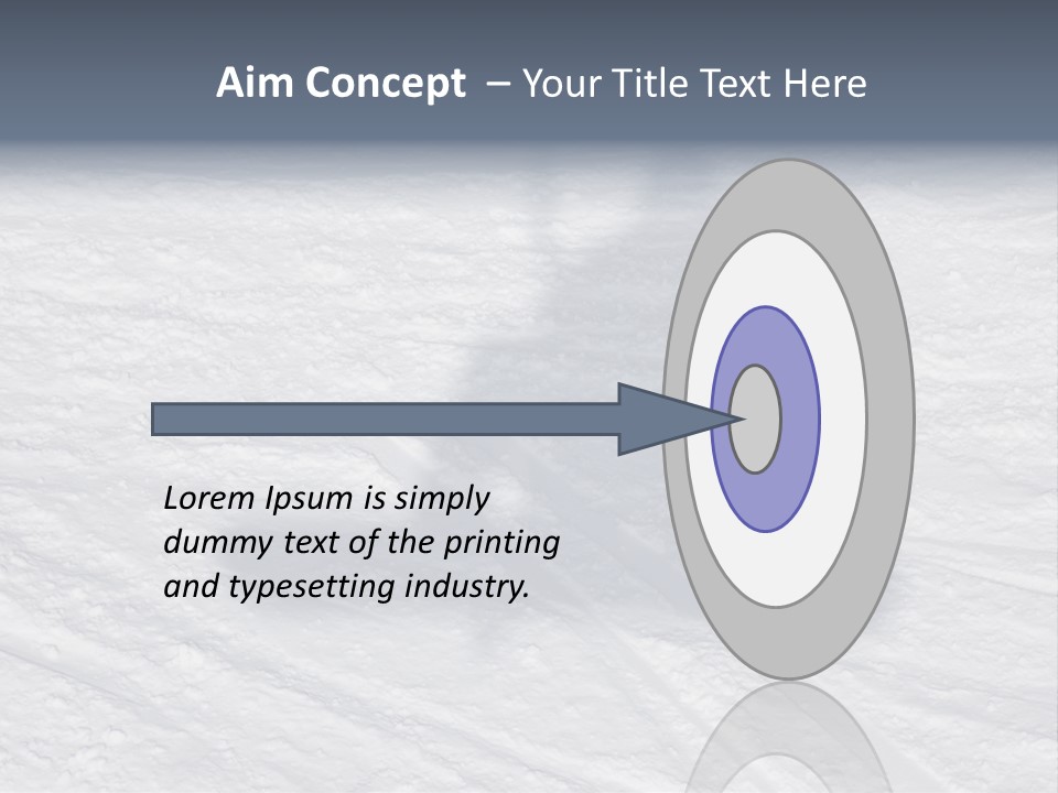 Snowboarder's Shadow PowerPoint Template