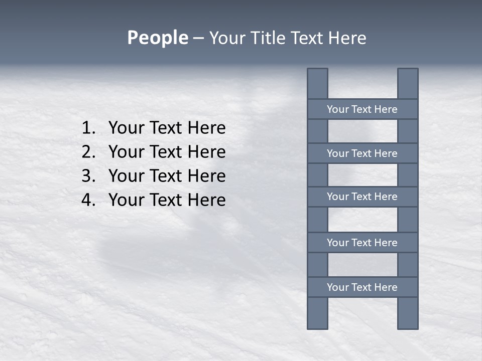 Snowboarder's Shadow PowerPoint Template
