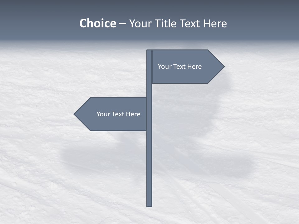Snowboarder's Shadow PowerPoint Template