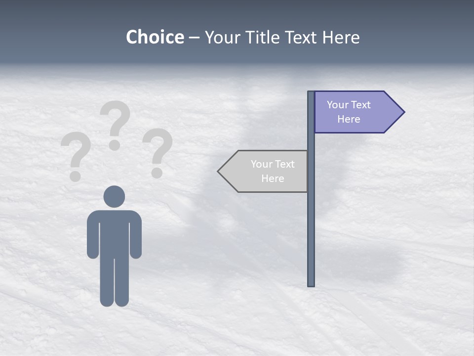 Snowboarder's Shadow PowerPoint Template