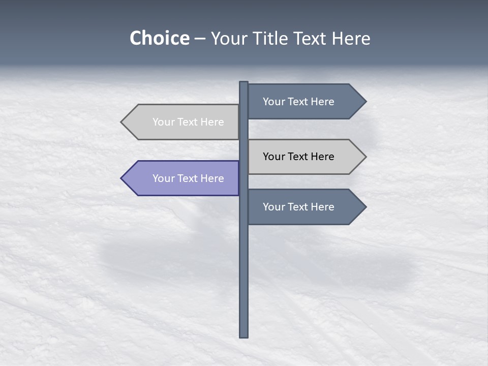Snowboarder's Shadow PowerPoint Template