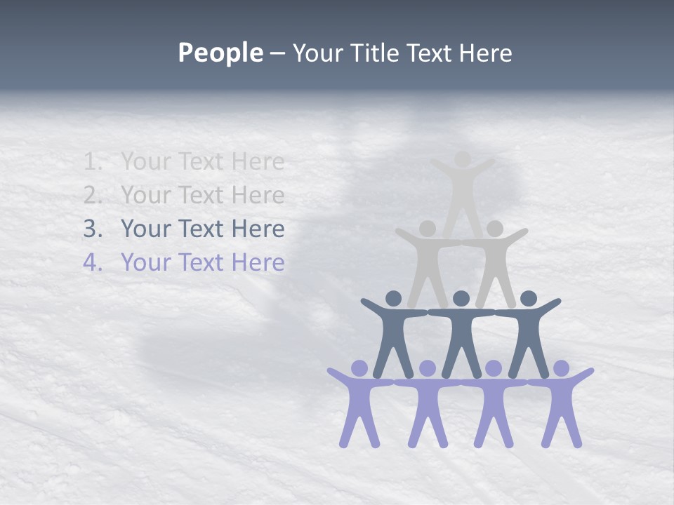 Snowboarder's Shadow PowerPoint Template