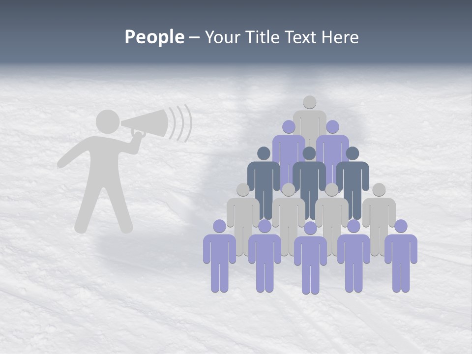 Snowboarder's Shadow PowerPoint Template