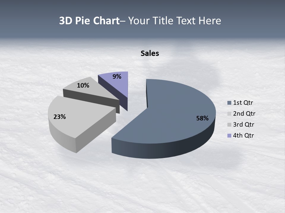 Snowboarder's Shadow PowerPoint Template
