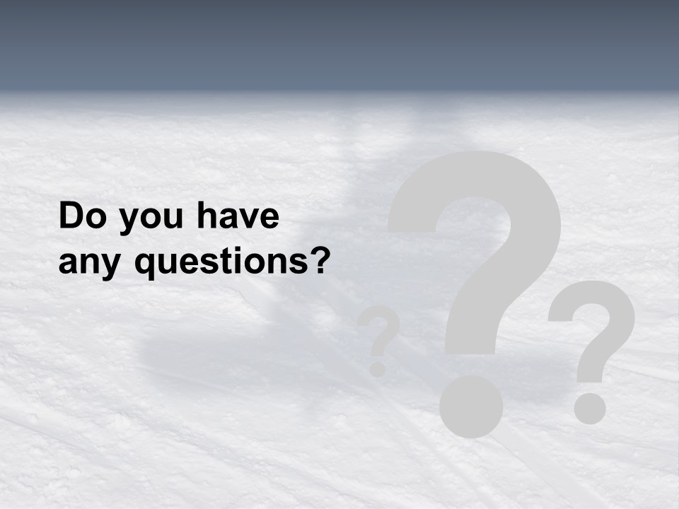 Snowboarder's Shadow PowerPoint Template