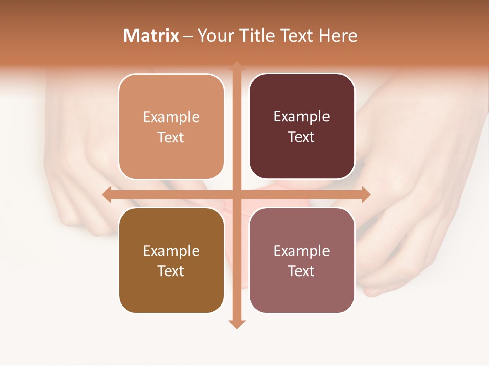 Two Hands Make Something From Sheet Of Paper PowerPoint Template