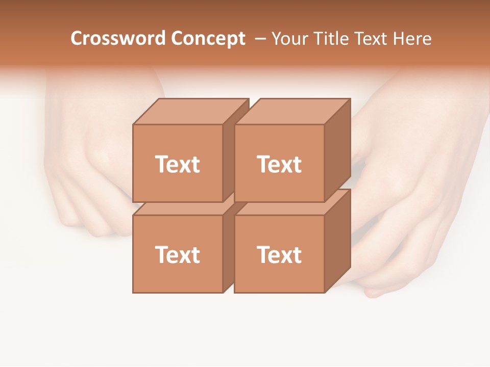 Two Hands Make Something From Sheet Of Paper PowerPoint Template