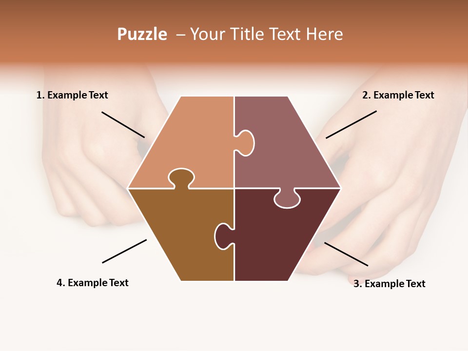 Two Hands Make Something From Sheet Of Paper PowerPoint Template