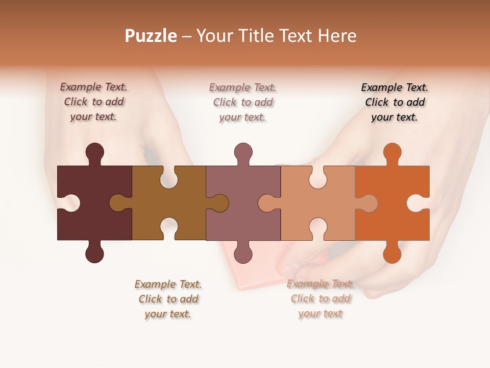 Two Hands Make Something From Sheet Of Paper PowerPoint Template
