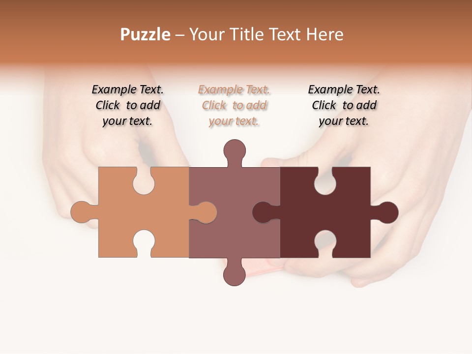 Two Hands Make Something From Sheet Of Paper PowerPoint Template