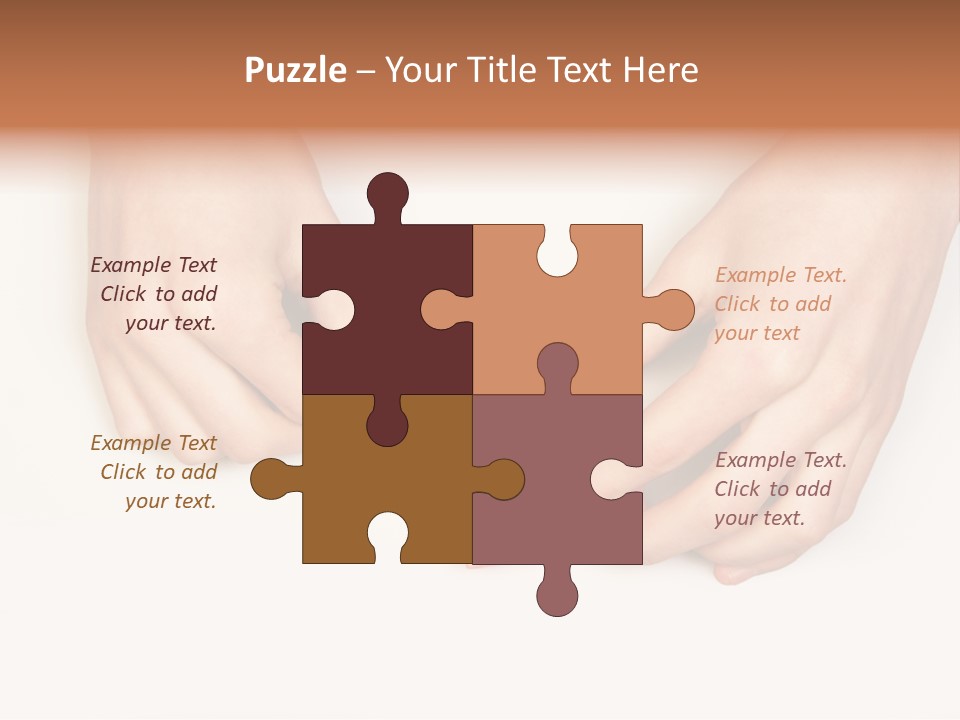 Two Hands Make Something From Sheet Of Paper PowerPoint Template