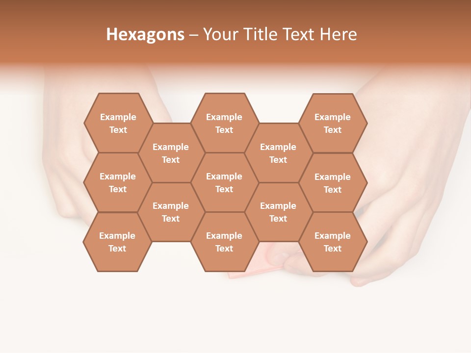 Two Hands Make Something From Sheet Of Paper PowerPoint Template
