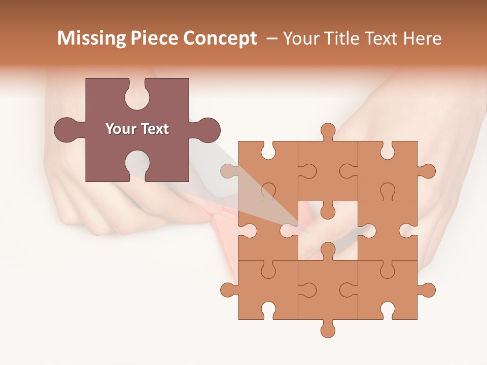 Two Hands Make Something From Sheet Of Paper PowerPoint Template