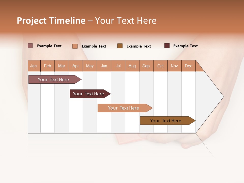 Two Hands Make Something From Sheet Of Paper PowerPoint Template
