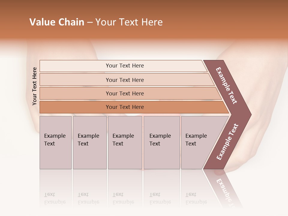 Two Hands Make Something From Sheet Of Paper PowerPoint Template