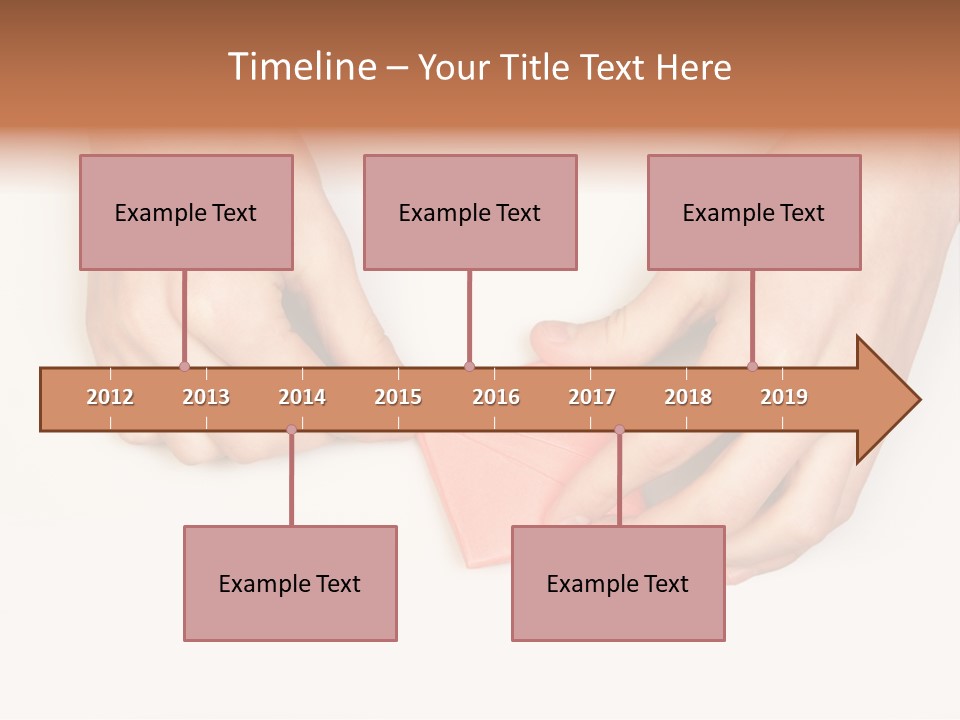 Two Hands Make Something From Sheet Of Paper PowerPoint Template