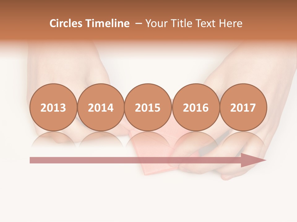 Two Hands Make Something From Sheet Of Paper PowerPoint Template