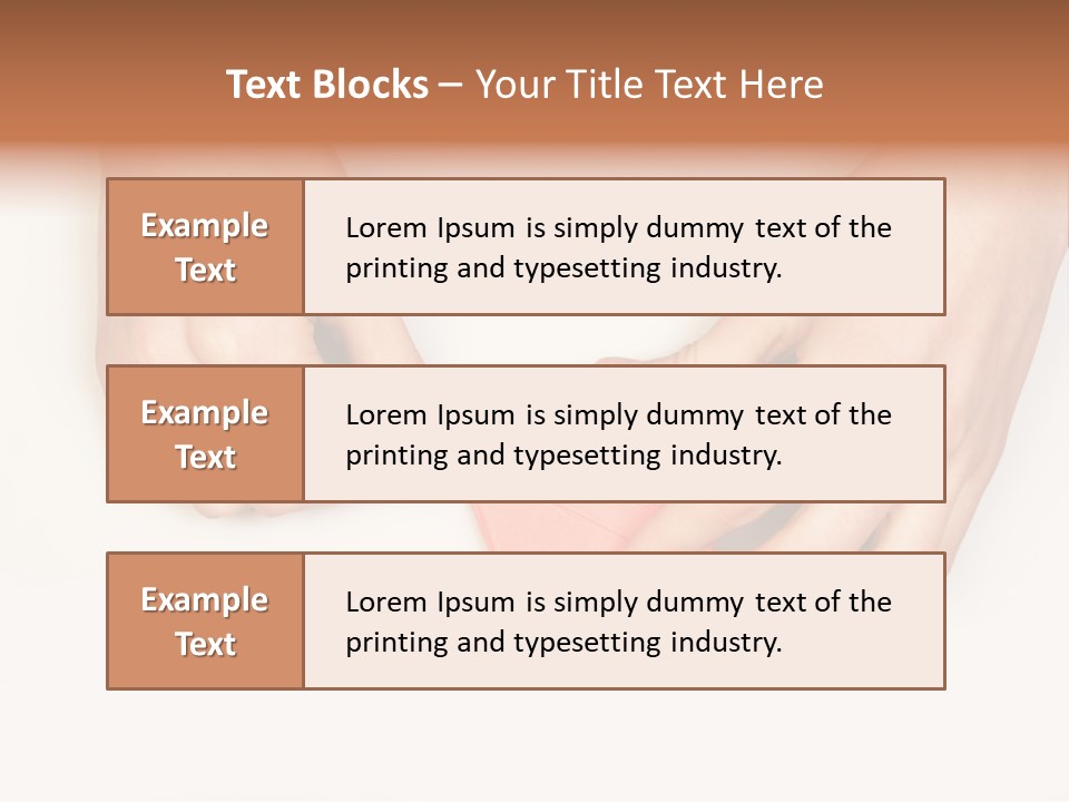 Two Hands Make Something From Sheet Of Paper PowerPoint Template