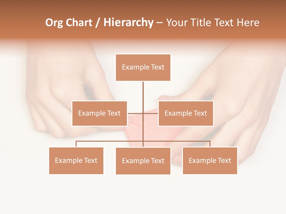 Two Hands Make Something From Sheet Of Paper PowerPoint Template