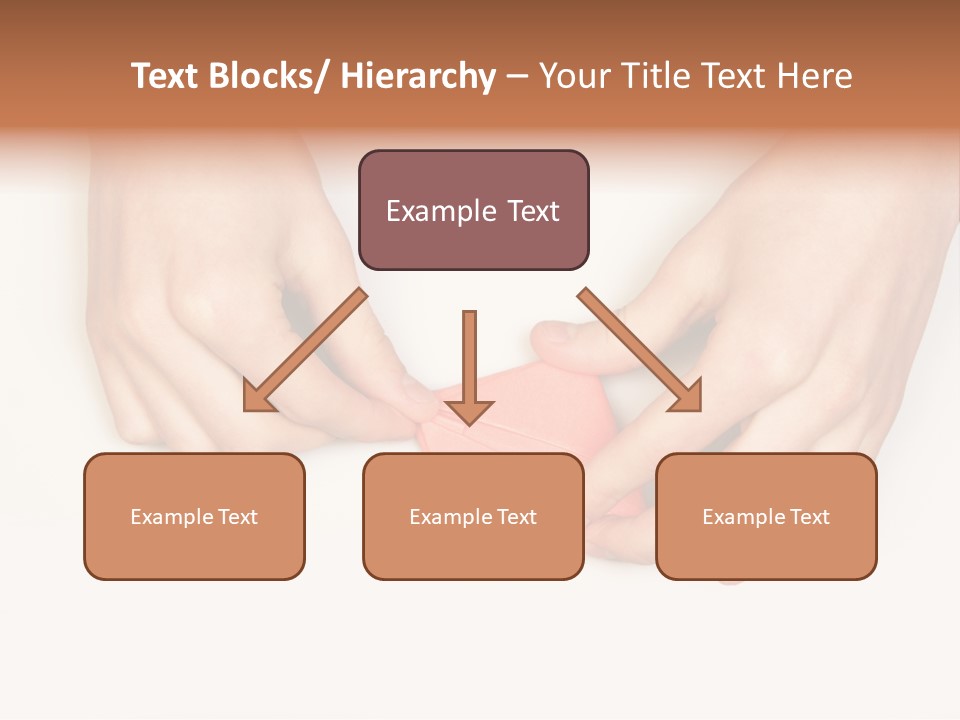 Two Hands Make Something From Sheet Of Paper PowerPoint Template
