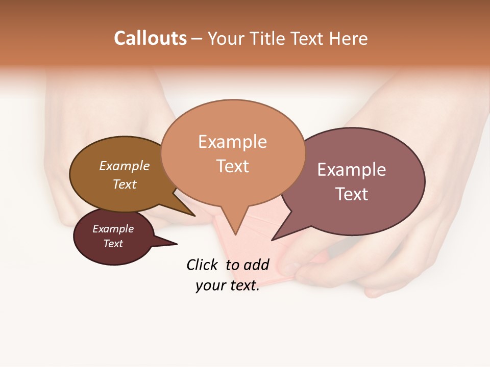 Two Hands Make Something From Sheet Of Paper PowerPoint Template