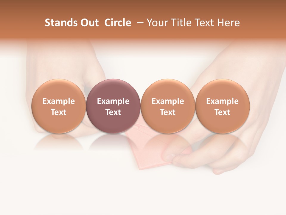 Two Hands Make Something From Sheet Of Paper PowerPoint Template