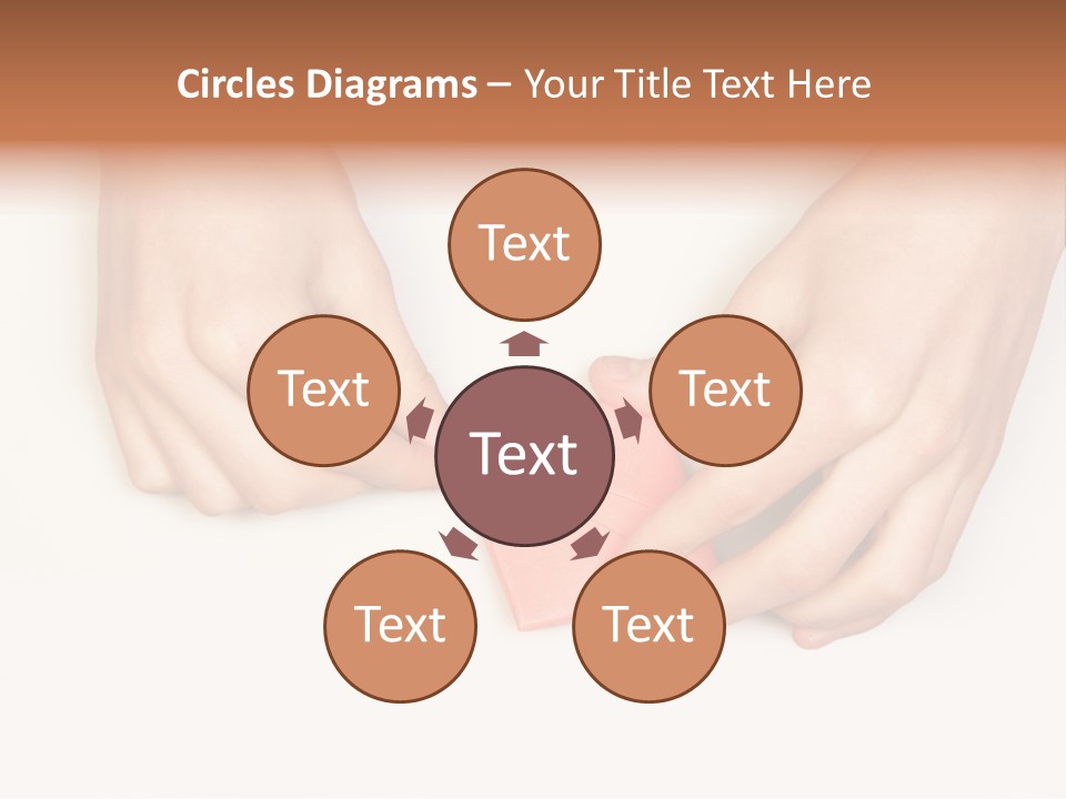 Two Hands Make Something From Sheet Of Paper PowerPoint Template