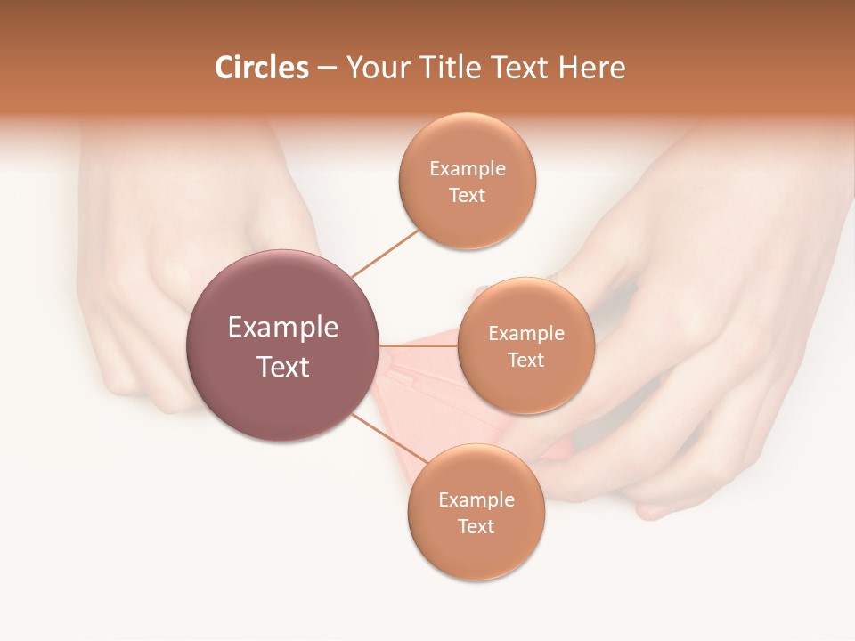 Two Hands Make Something From Sheet Of Paper PowerPoint Template