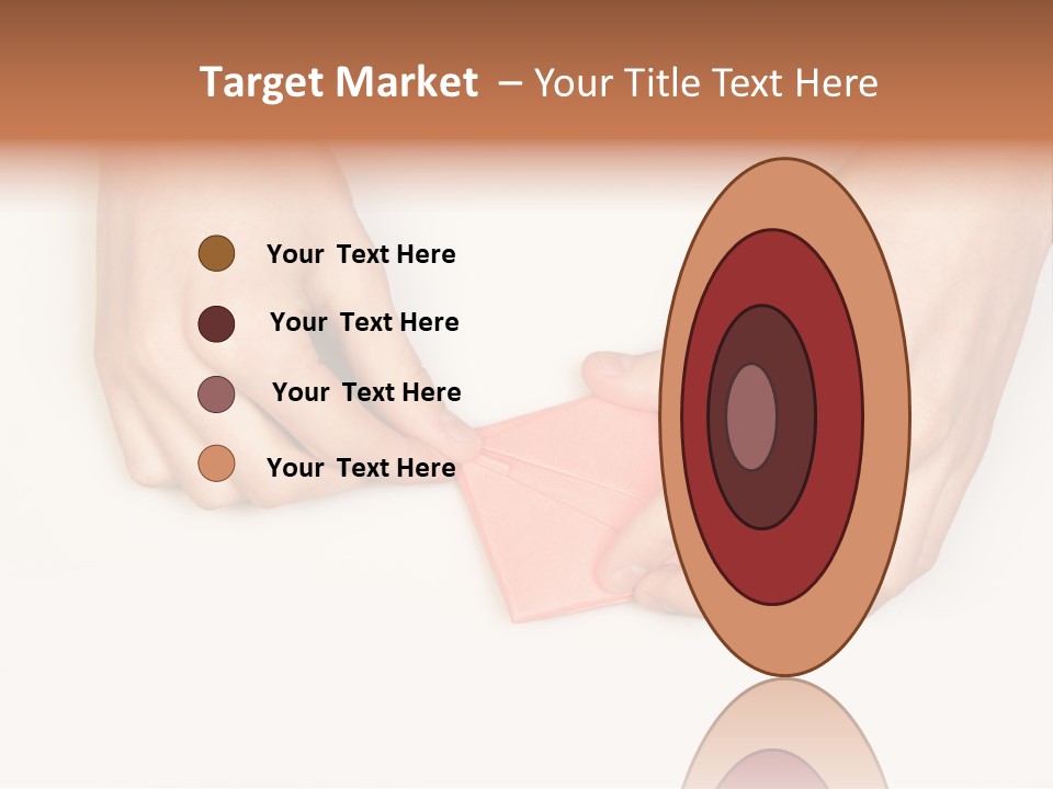 Two Hands Make Something From Sheet Of Paper PowerPoint Template