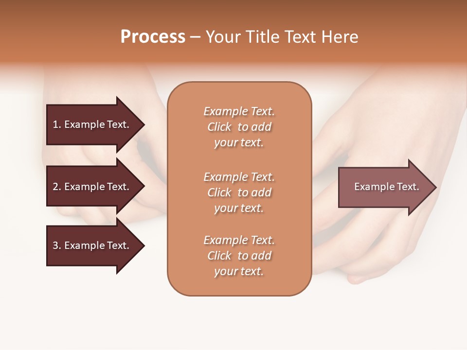 Two Hands Make Something From Sheet Of Paper PowerPoint Template