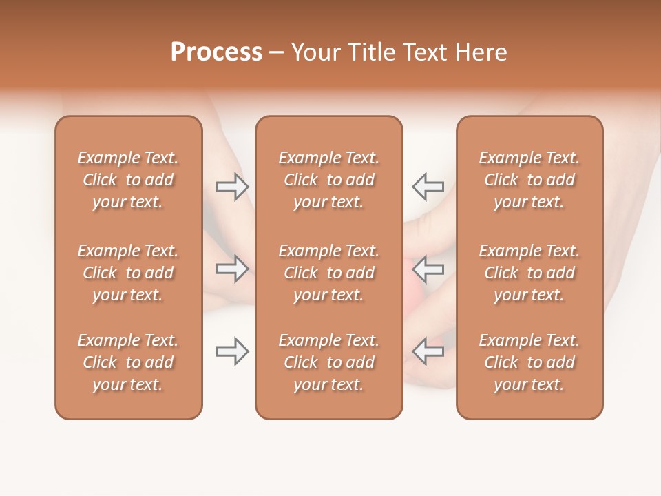 Two Hands Make Something From Sheet Of Paper PowerPoint Template