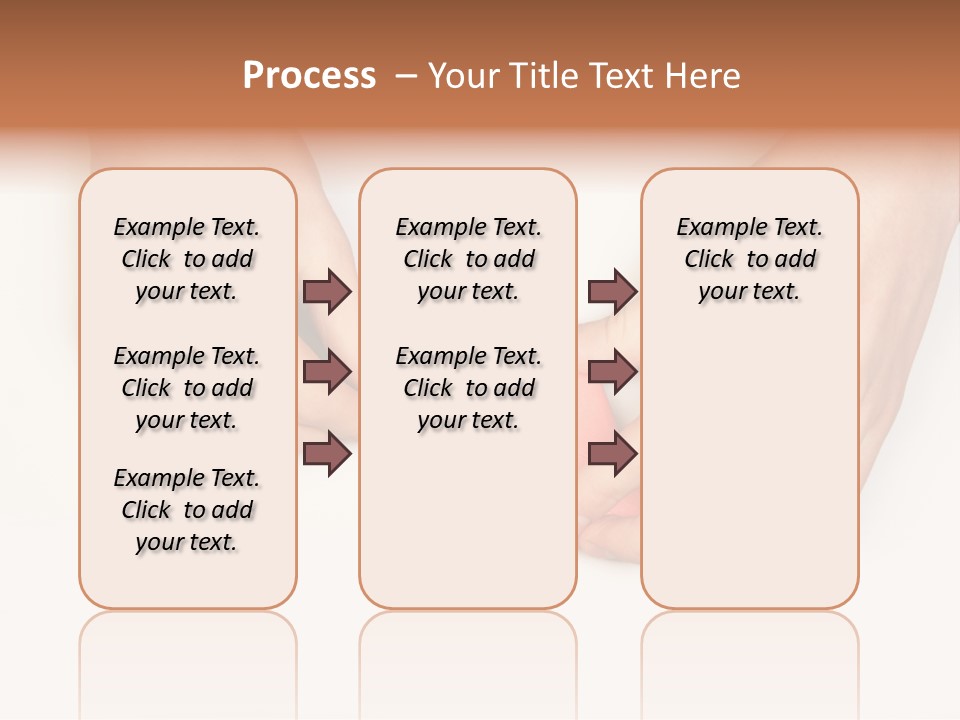 Two Hands Make Something From Sheet Of Paper PowerPoint Template