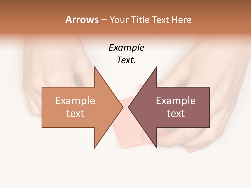 Two Hands Make Something From Sheet Of Paper PowerPoint Template