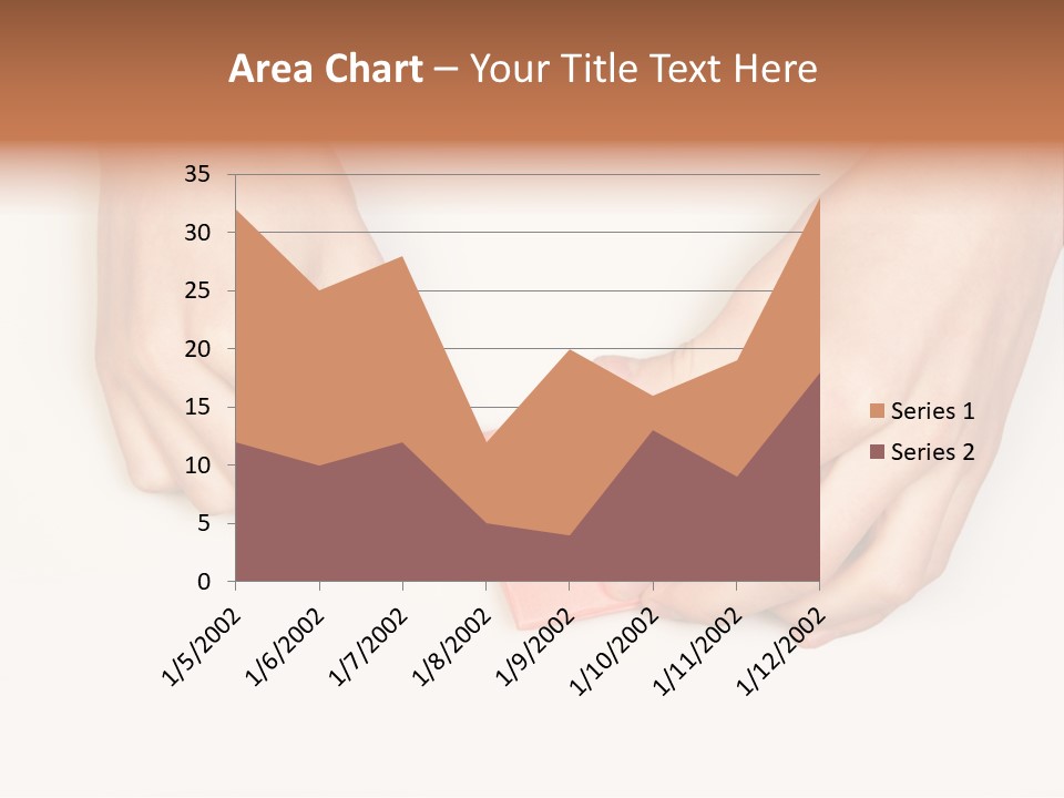 Two Hands Make Something From Sheet Of Paper PowerPoint Template
