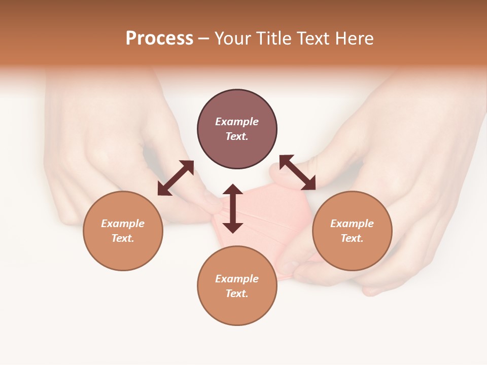 Two Hands Make Something From Sheet Of Paper PowerPoint Template