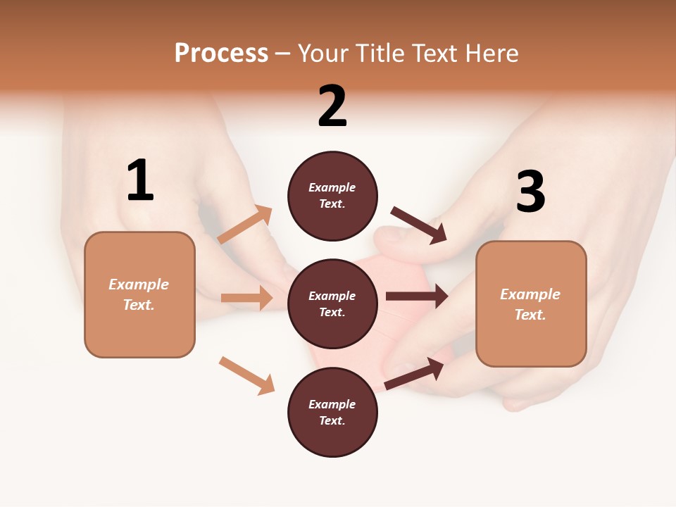 Two Hands Make Something From Sheet Of Paper PowerPoint Template