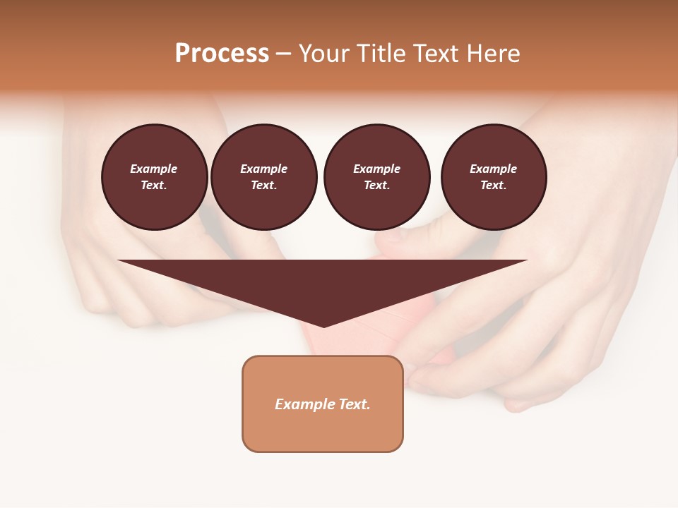 Two Hands Make Something From Sheet Of Paper PowerPoint Template