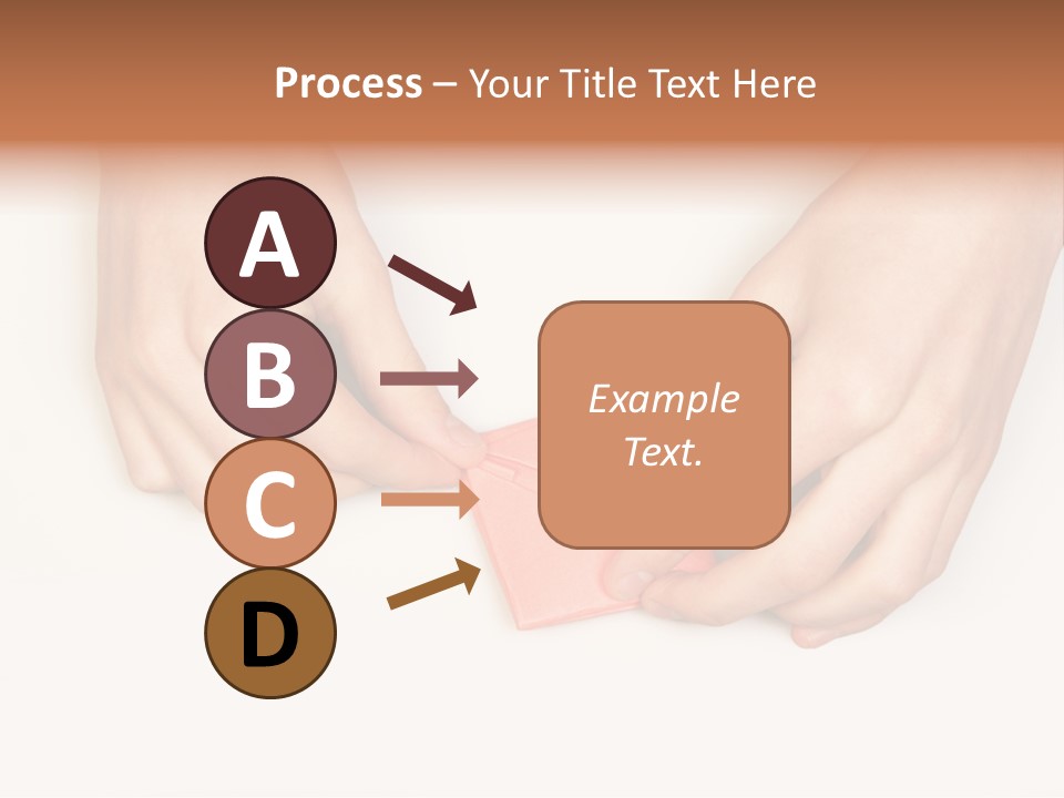 Two Hands Make Something From Sheet Of Paper PowerPoint Template