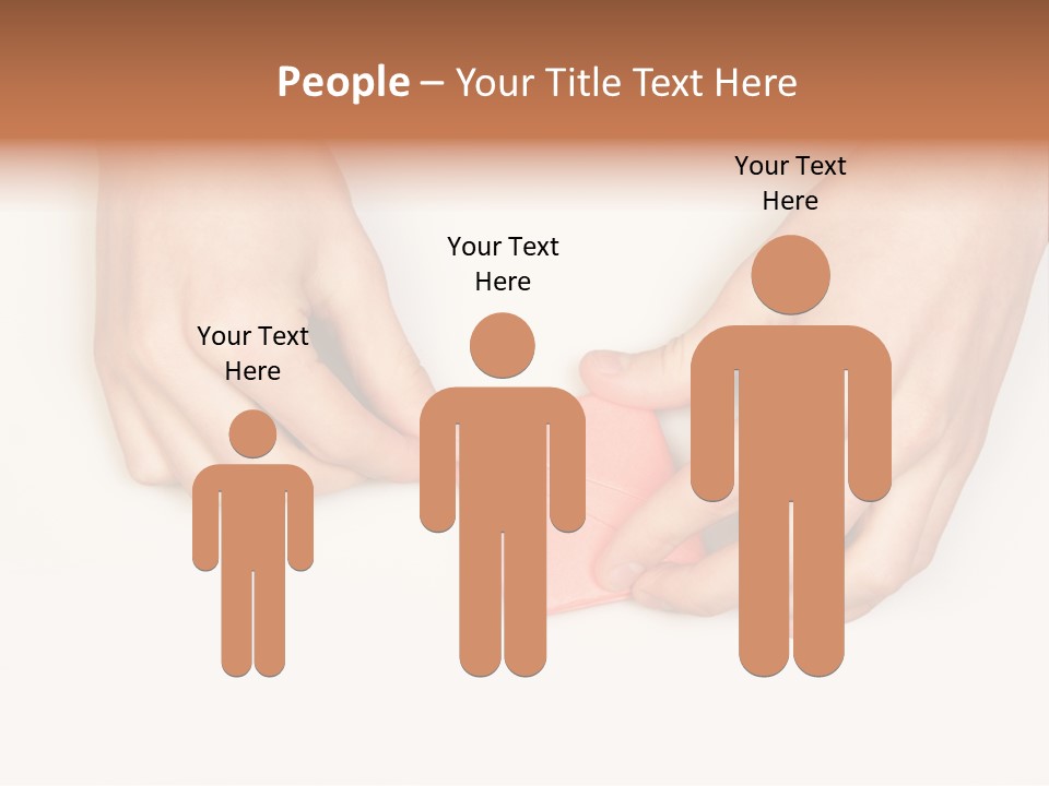 Two Hands Make Something From Sheet Of Paper PowerPoint Template