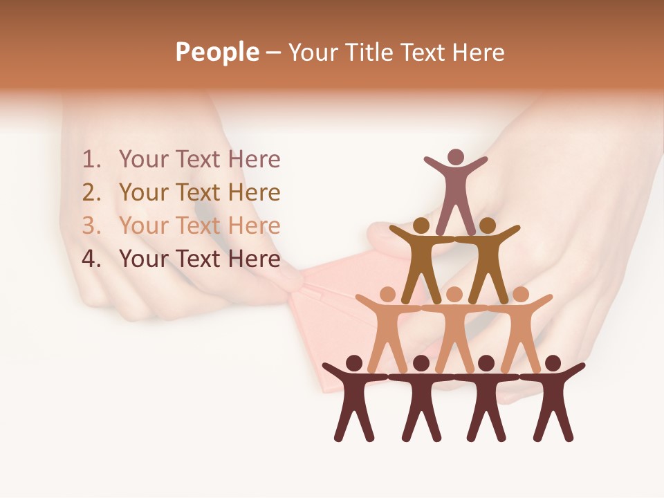 Two Hands Make Something From Sheet Of Paper PowerPoint Template