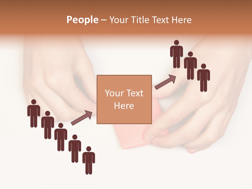 Two Hands Make Something From Sheet Of Paper PowerPoint Template