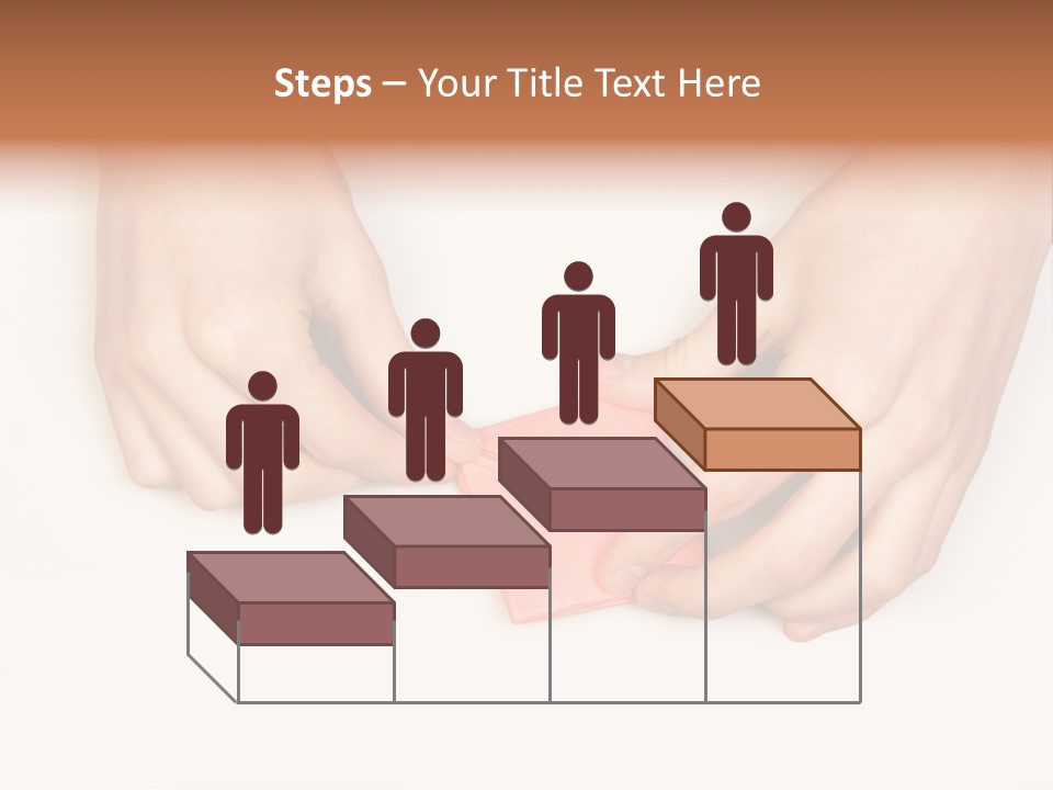 Two Hands Make Something From Sheet Of Paper PowerPoint Template