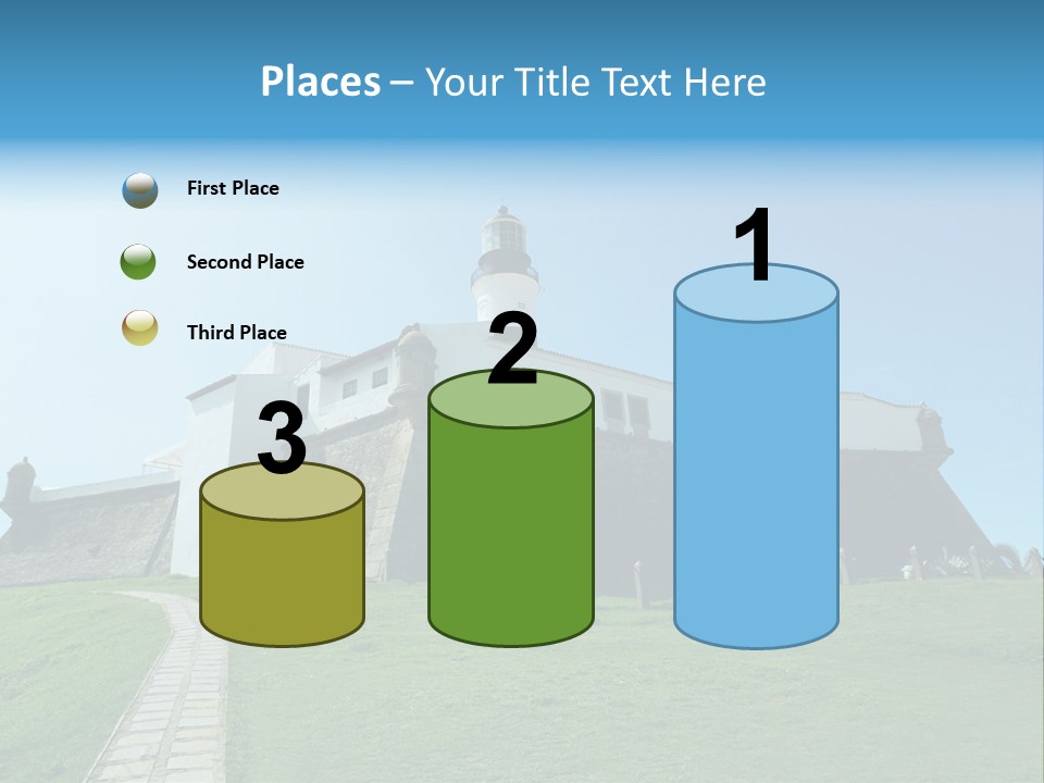 Lighthouse Fort Salvador Bahia Brazil PowerPoint Template