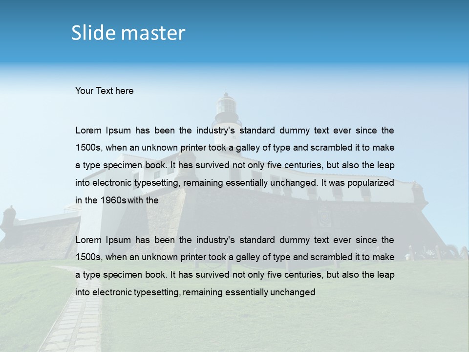 Lighthouse Fort Salvador Bahia Brazil PowerPoint Template