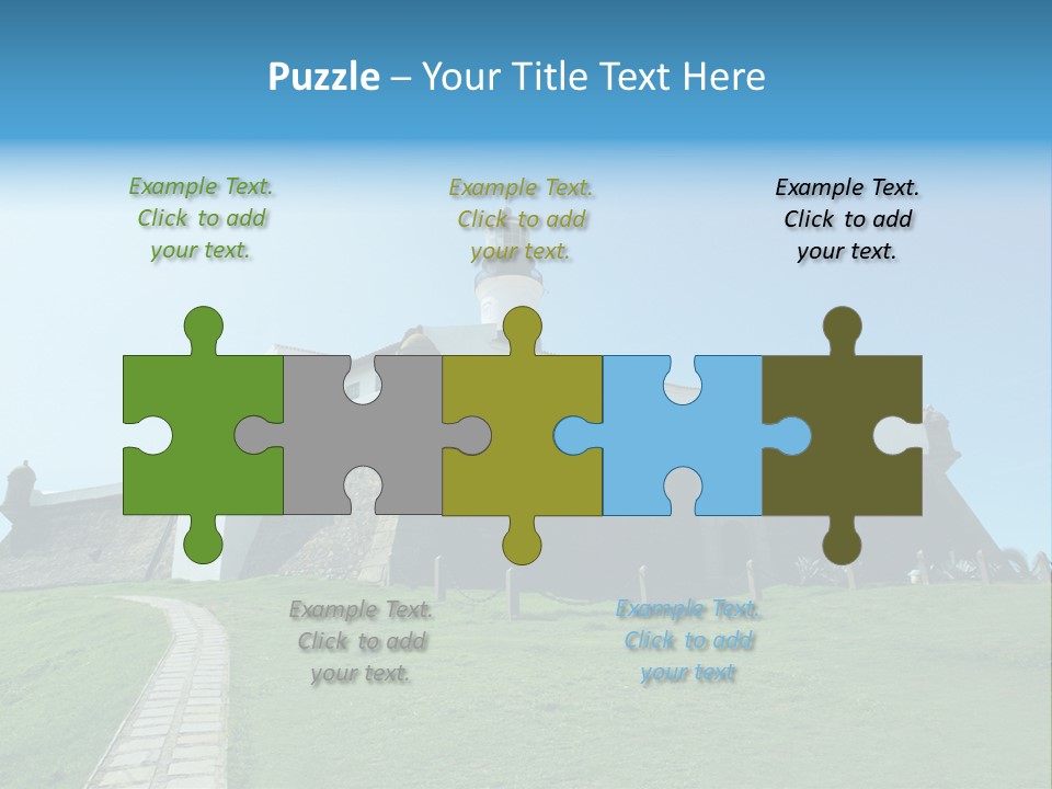 Lighthouse Fort Salvador Bahia Brazil PowerPoint Template