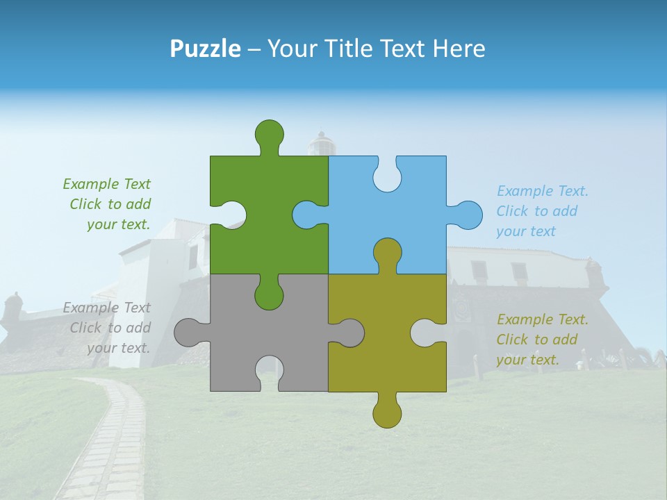 Lighthouse Fort Salvador Bahia Brazil PowerPoint Template