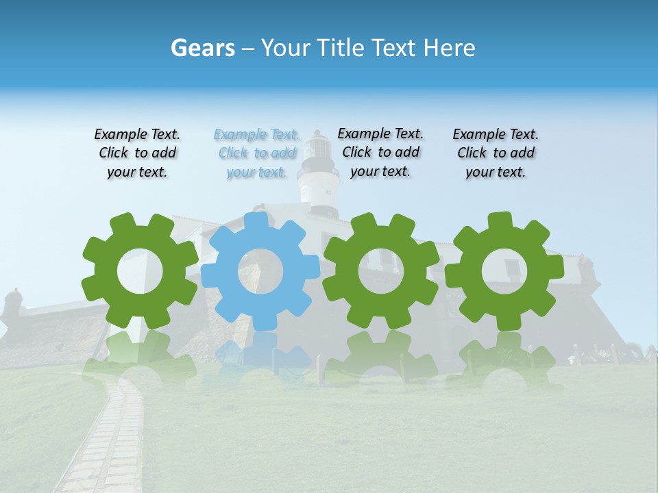 Lighthouse Fort Salvador Bahia Brazil PowerPoint Template